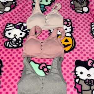 Lucky Brand Women's Bra Set - Cream, Pink, Gray